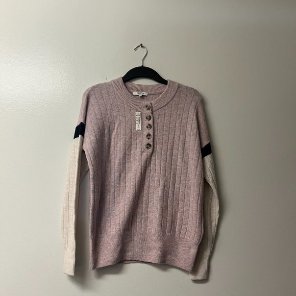 Madewell Striped Bowden Henley Sweater in Coziest Yarn NWT - Picture 6 of 8